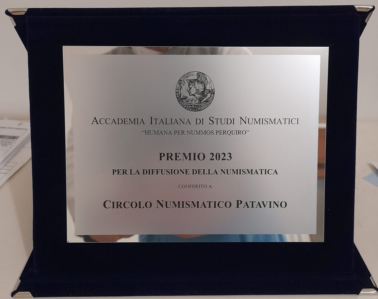 Circolo Numismatico Patavino riceve il ＂Premio per la diffusione della numismatica 2023＂